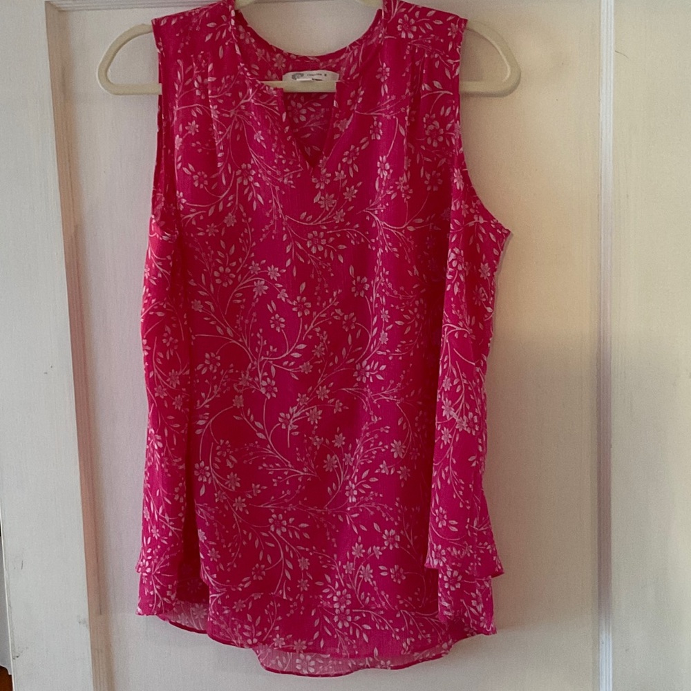 Elegant Fuchsia Sleeveless Blouse